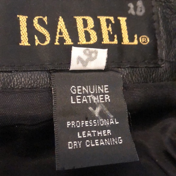 ISABEL U.S.A 💯% black color Leather, women’s Pants fully lined size 4” - Picture 6 of 16